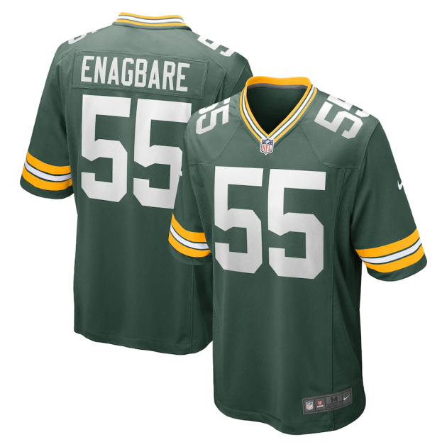mens nike kingsley enagbare green green bay packers game player jersey